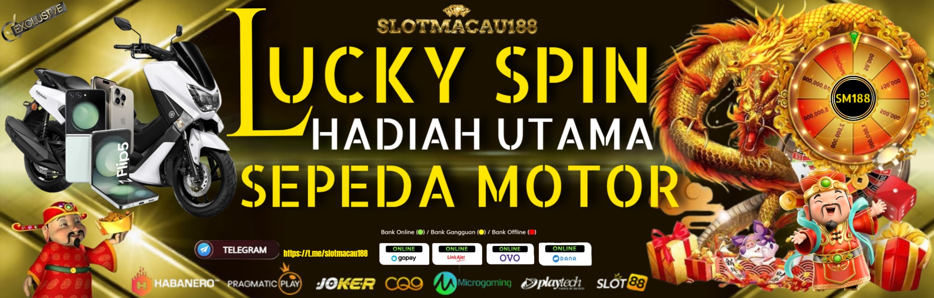 Lucky Spin Hadiah Utama Sepeda Motor