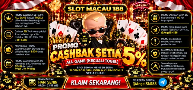 PROMO CASHBACK SETIA 5%